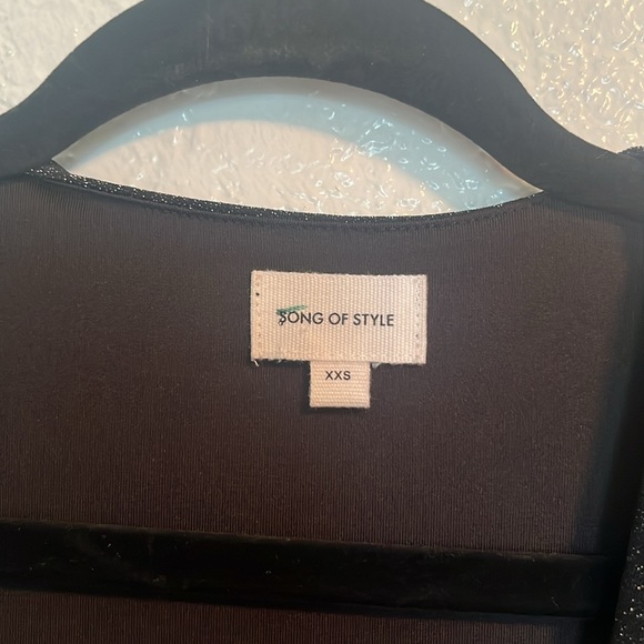 NWT Song of Style Revolve Wren Metallic Mini Dress in Black Sparkle XXS - Picture 6 of 8